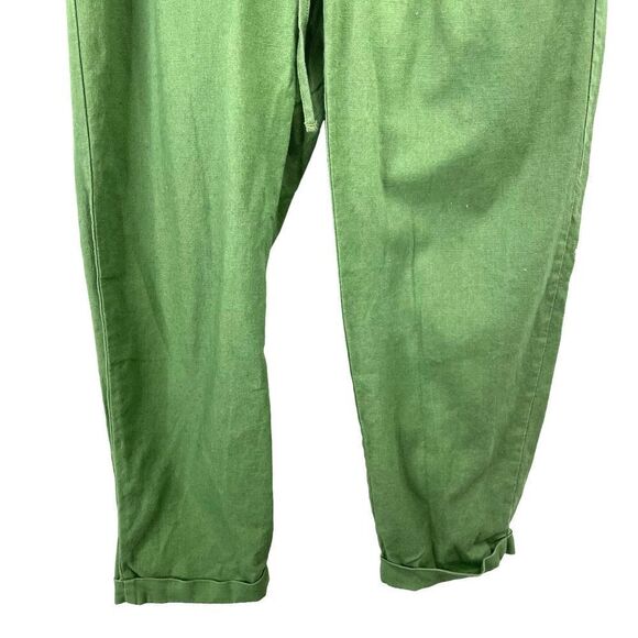 J. Crew linen blend drawstring pants Sz‎ 6 utility green - Picture 6 of 8